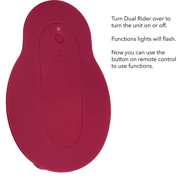 RIDER MASSAGER DOUBLE MOTOR REMOTE CONTROL RED