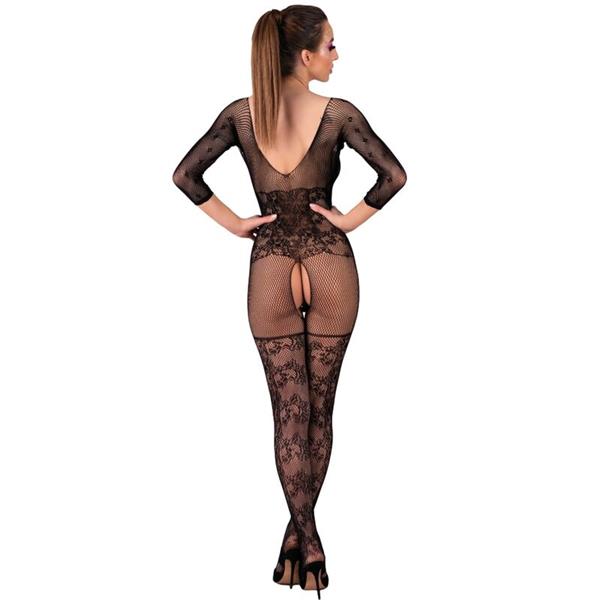 CELDON BODYSTOCKING CROTCHLESS BLACK ONE SIZE