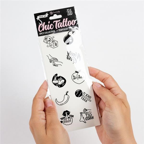 SET OD 10 SPICY TEMPORARY TATTOOS