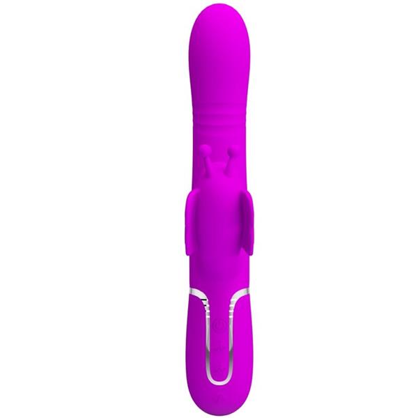 MULTIFUNCTION RABBIT VIBRATOR 4 IN 1 BUTTERFLY FUCHSIA