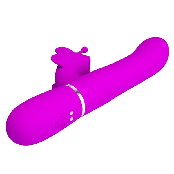 MULTIFUNCTION RABBIT VIBRATOR 4 IN 1 BUTTERFLY FUCHSIA