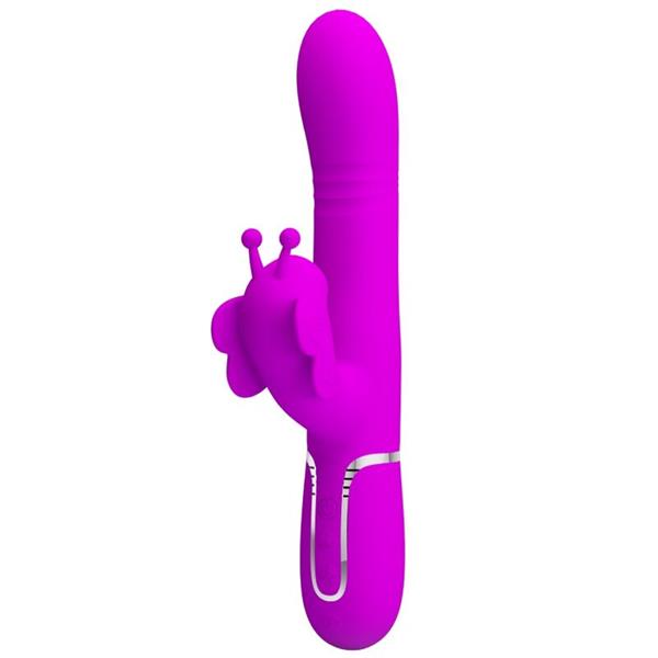 MULTIFUNCTION RABBIT VIBRATOR 4 IN 1 BUTTERFLY FUCHSIA