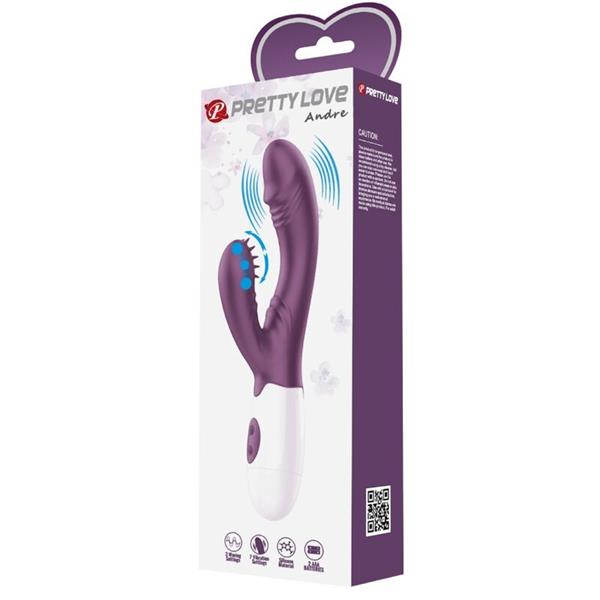 ANDRE RABBIT VIBRATOR & G-POINT STIMULATOR PURPLE