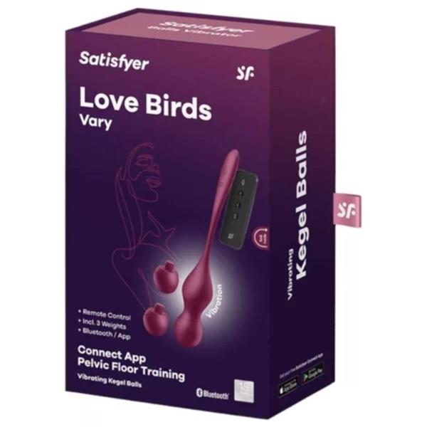 LOVE BIRDS VARY VIBRATING BALLS FREE APP WINE RED
