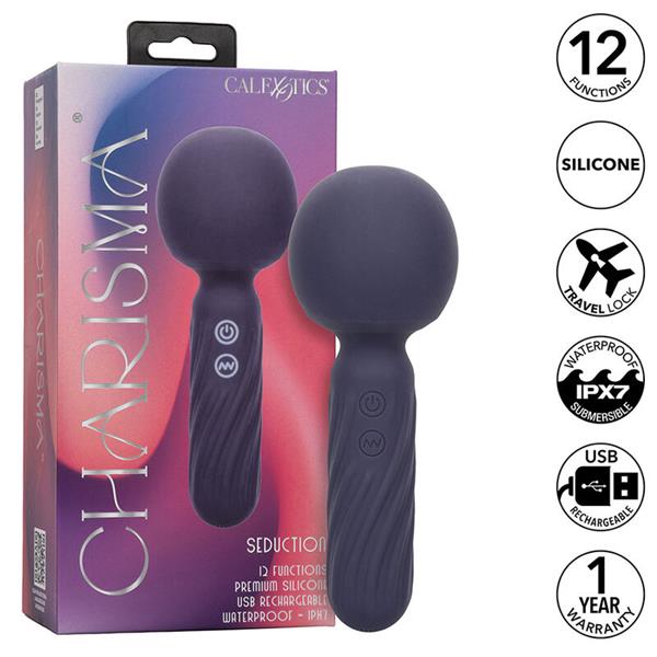 CHARISMA SEDUCTION MASSAGER 12 FUNCTIONS 17.75 CM X 6.25 CM PURPLE