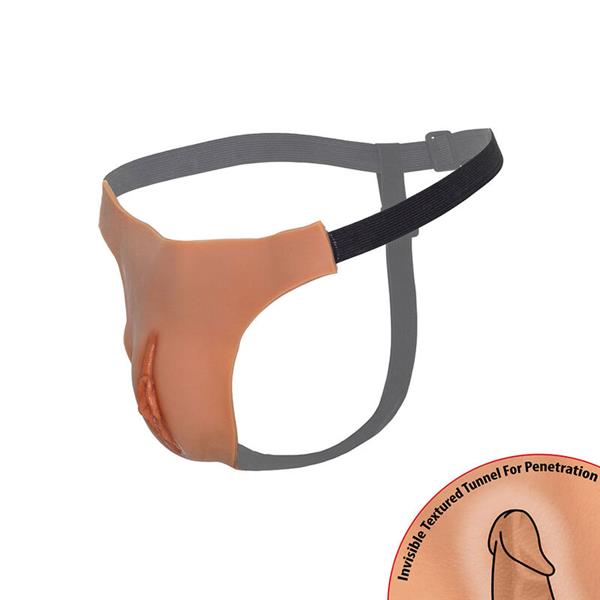 ALTER EGO ADJUSTABLE OPEN VAGINA STRING FLESH