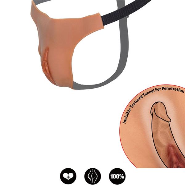 ALTER EGO ADJUSTABLE OPEN VAGINA STRING FLESH