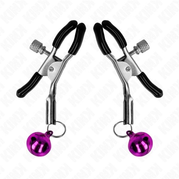 PURPLE SINGLE BELL NIPPLE CLAMP 6 CM