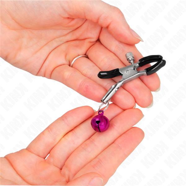 PURPLE SINGLE BELL NIPPLE CLAMP 6 CM