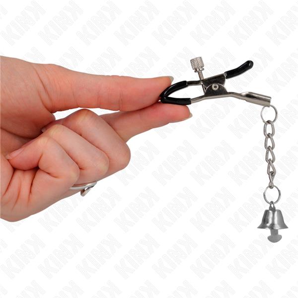SILVER BELL PENDANT NIPPLE CLAMPS 6 CM
