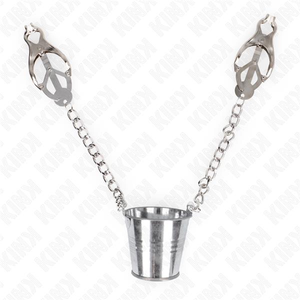 NIPPLE CLAMPS WITH A BUCKET SILVER