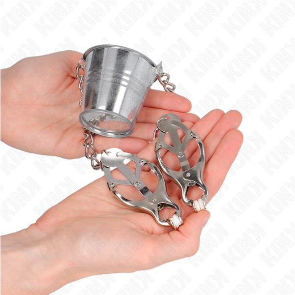 NIPPLE CLAMPS WITH A BUCKET SILVER