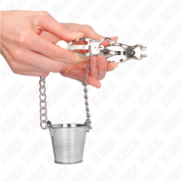 NIPPLE CLAMPS WITH A BUCKET SILVER