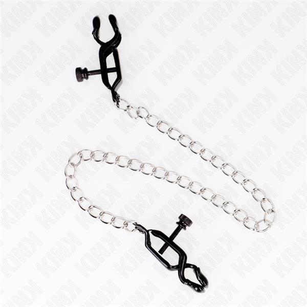 FLAT CHAIN NIPPLE CLAMPS SILVER 30 CM