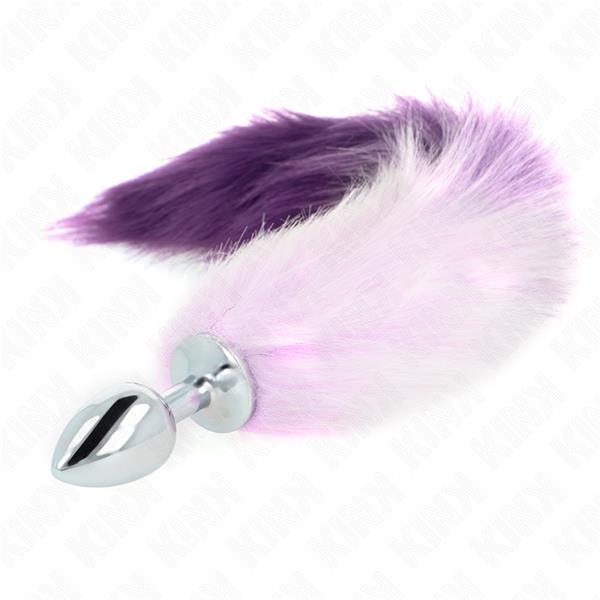 ANAL PLUG SIZE S 7 X 3 CM WITH SYNTHETIC TAIL 40 CM PURPLE