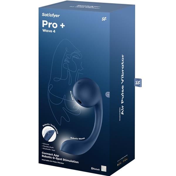 PRO+ WAVE 4 G-SPOT & AIR PULSE STIMULATOR FREE APP DARK BLUE