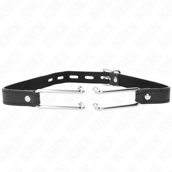 METAL HOOK GAG 11.5 CM WITH LEATHERETTE STRAP ADJUSTABLE 39-58 CM X 2 CM