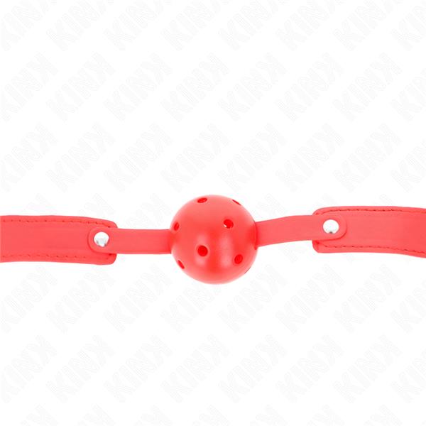 RED BREATHABLE BALL 4.5 CM GAG 65 x 2.5 CM