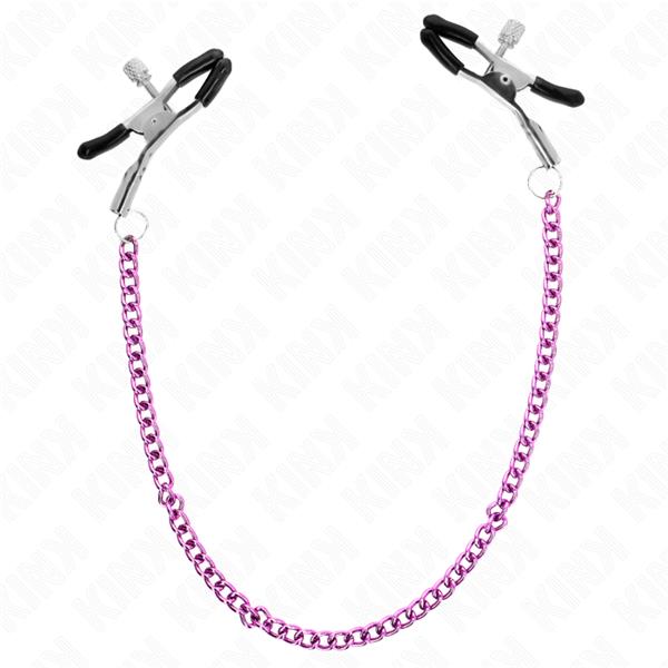 CHAIN NIPPLE CLAMPS PURPLE 30 CM