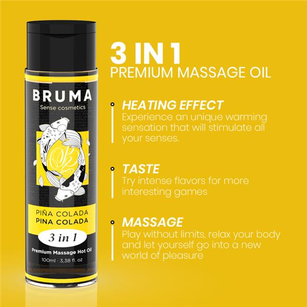 PREMIUM MASSAGE HOT OIL PINA COLADA 3 IN 1 - 100 ML