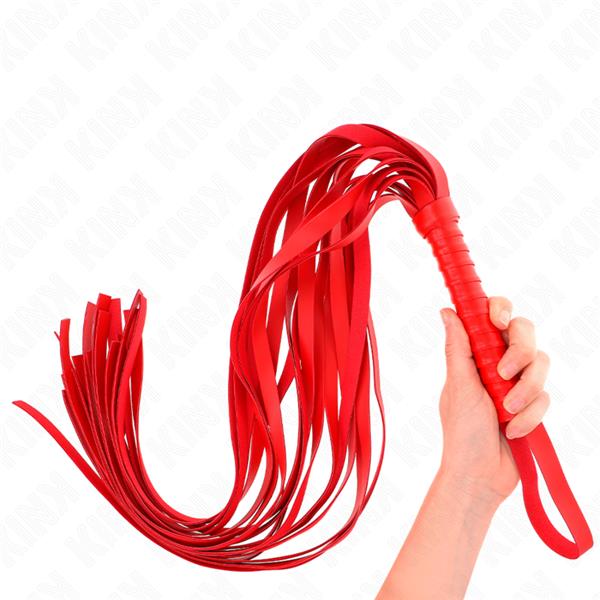 RED SHORT HANDLE LONG TAIL WHIP 70 CM