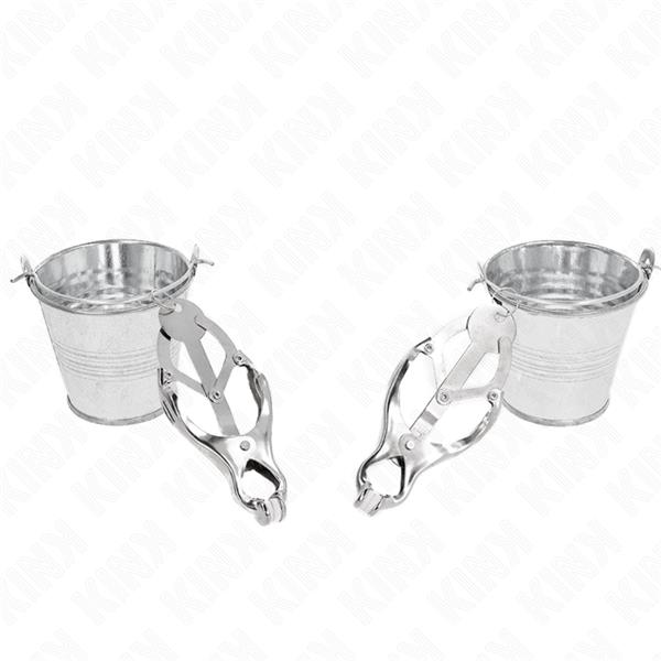 JAPANESE CLOVER NIPPLE CLAMPS WITH BUCKETS SILVER