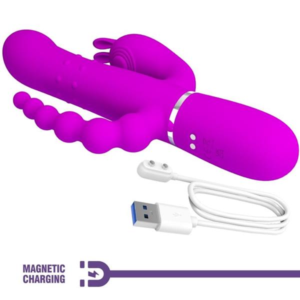 CAMMY TRIPLE VIBRATOR MULTIFUNCTION 4 IN 1 PINK
