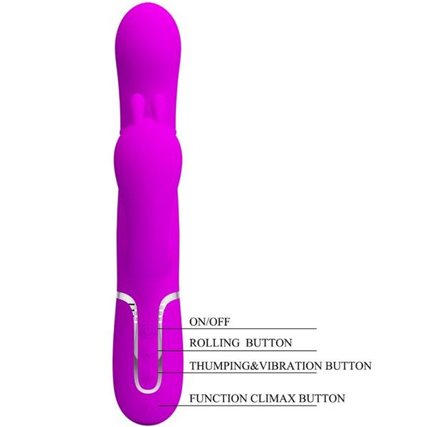 CAMMY TRIPLE VIBRATOR MULTIFUNCTION 4 IN 1 PINK