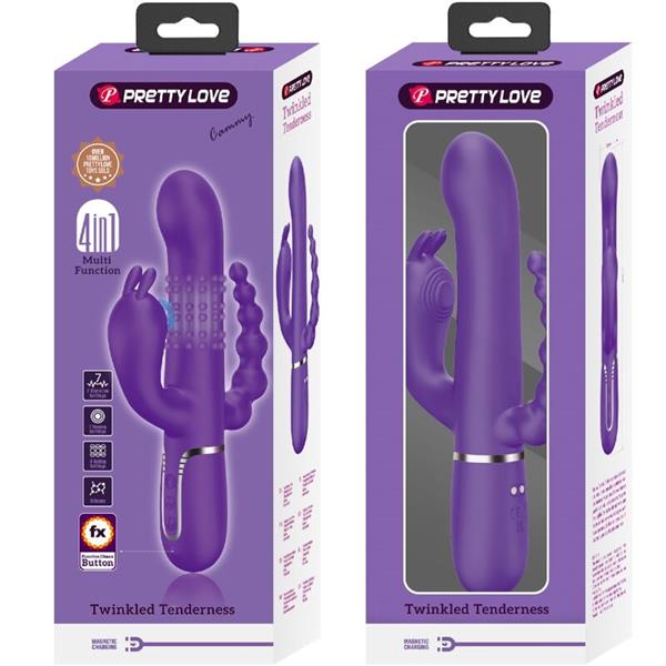 CAMMY TROJNI VIBRATOR MULTIFUNKCIJA 4 V 1 PURPLE