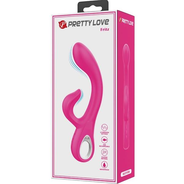 FRITZ RABBIT VIBRATOR 12 VIBRATIONS PINK