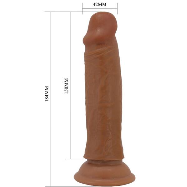 QUENTIN REALISTIC DILDO 18 CM BROWN