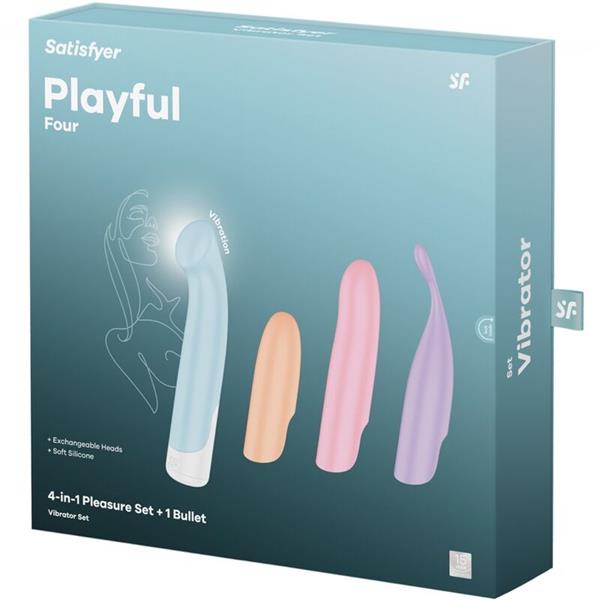 PLAYFUL FOUR SET VIBRATORS 4 IN 1 + POWER BULLET