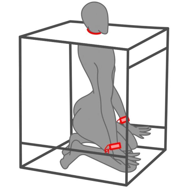 KINK CLUB CABINA BUKKAKE ČRNA IN RDEČA