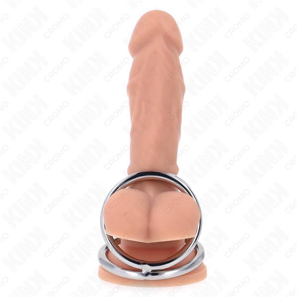 TRIPLE CHROME METAL PENIS RING 3.8 CM TO 5 CM MODEL 2