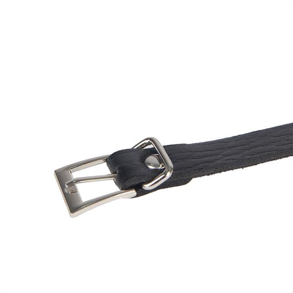 953713 PUNK BONDAGE BELT METAL BUCKLE BLACK ONE SIZE