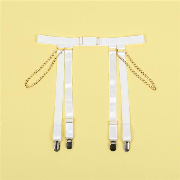 954291 BODY WITH CHAINS + GARTER BELT WHITE L/XL