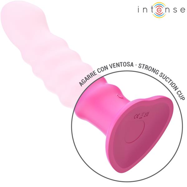 CINDY VIBRATOR SIZE L SPIRAL DESIGN 10 VIBRATIONS PINK REMOTE CONTROL
