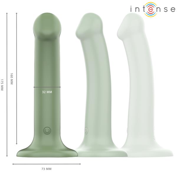 BECCA VIBRATOR WITH SUCTION CUP 10 VIBRATIONS GREEN REMOTE CONTROL