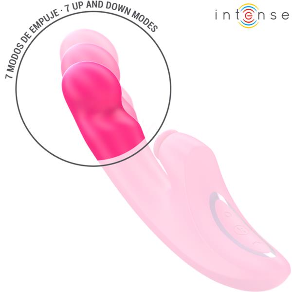 EMI VIBRATOR 13.5 CM MULTIFUNKCIONALNI 3 V 1 10 VIBRACIJ ROZA