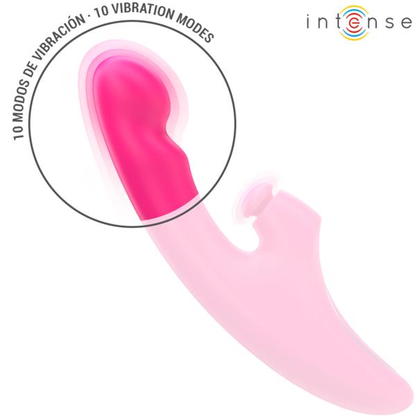EMI VIBRATOR 13.5 CM MULTIFUNKCIONALNI 3 V 1 10 VIBRACIJ ROZA