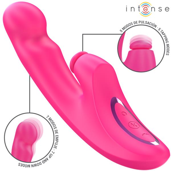 EMI VIBRATOR 13.5 CM MULTIFUNKCIONALNI 3 V 1 10 VIBRACIJ ROZA