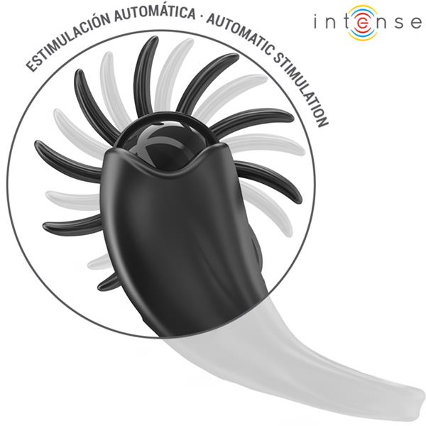 MABEL VIBRATING RING 10 VIBRATIONS WITH CLITORIS STIMULATOR BLACK