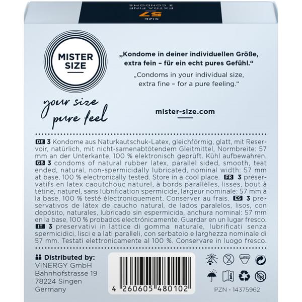 CONDOM SIZE L 57 MM (3 UNITS)