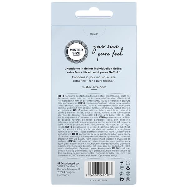 CONDOMS SIZE XXL 64 MM (10 UNITS)