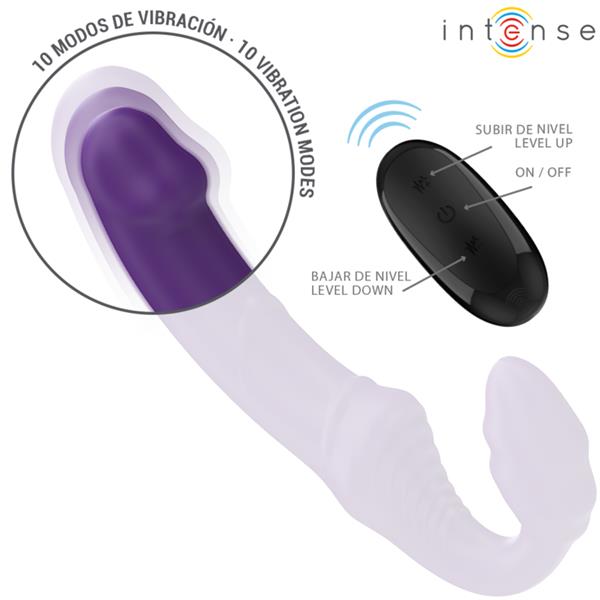 JILL DOUBLE VIBRATOR 20 CM PURPLE REMOTE CONTROL