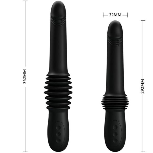 PAZUZU VIBRATOR 3 THRUST MODES BLACK