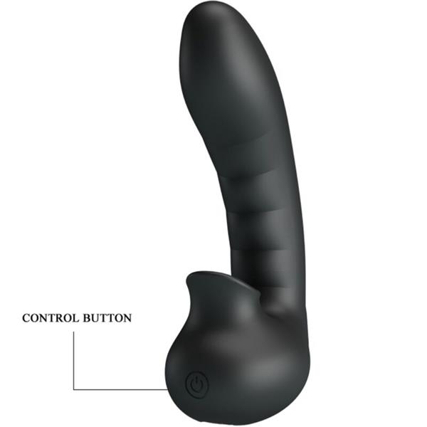 HOBGOBLIN VIBRATING FINGER CASE 12 VIBRATIONS + CLITORIS STIMULATOR BLACK
