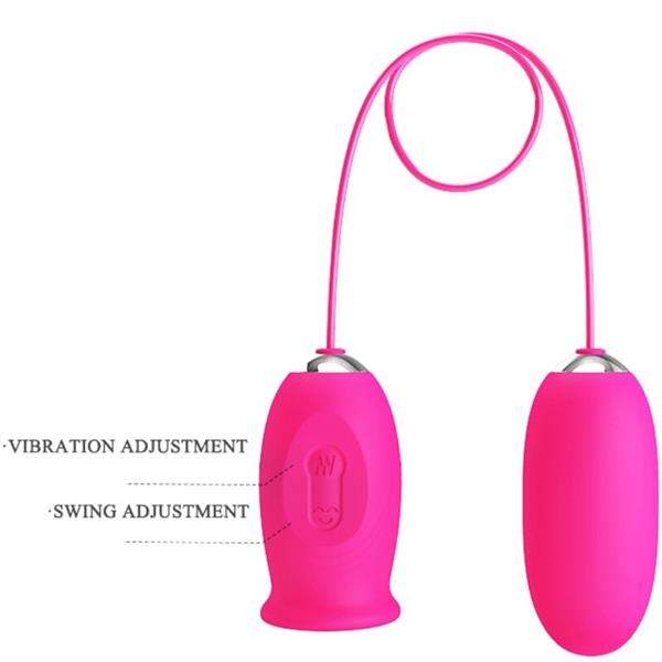 DAISY VIBRATING EGG + CLITORIS STIMULATING TONGUE PINK