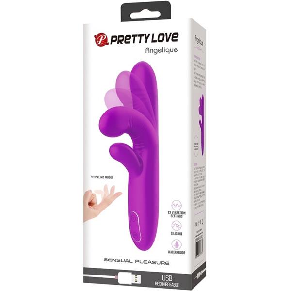 ANGELIQUE MULTIFUNKCIONALNI VIBRATOR + STIMULATOR KLITORISA PURPLE