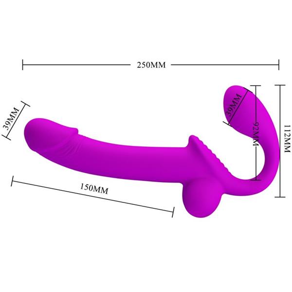 KELPIE DVOJNI STRAP-ON STIMULATOR PURPURN